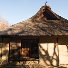 House of the leader of the Hachi?ji Guards (Hachi?ji-sennin-d?shin), Edo-Tokyo Open Air Architectural Museum (relocated from Hachi?ji City), 2017<br> "The Hachioji Thousand Warriors were the retainers of the Tokugawa Shogunate Family, who were deployed to Hachioji in the Edo period (1603–1867). The house of the retainers' head, which used to stand at the site bestowed by the shogun, is not as big as the surrounding farmhouses. However the fact that it has an entrance hall with a shikidai, a low, broad wooden step, which is a standard feature of upper-class houses, shows that it was a house of prestige. [Oiwakecho, Hachioji City, late Edo period]"