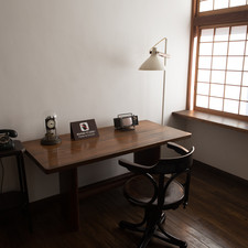 House of architect Mayekawa Kunio, Edo-Tokyo Open Air Architectural Museum (relocated from Shinagawa, Tokyo), 2017<br>"This house was built in 1942 by the architect Kunio Mayekawa, for himself, in Kami-osaki, Shinagawa Ward. He contributed to the development of modern architecture in Japan. The house was built during the Second World War when it was difficult to procure building materials. It has a Japanese-style gabled roof and a simple layout consisting of a study and bedrooms around a living room with a vaulted ceiling. [3-chome, Kami-osaki, Shinagawa Ward, 1942.]"