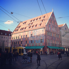 Weberhaus, a reconstructed former guildhall of weavers, Augsburg, 2014